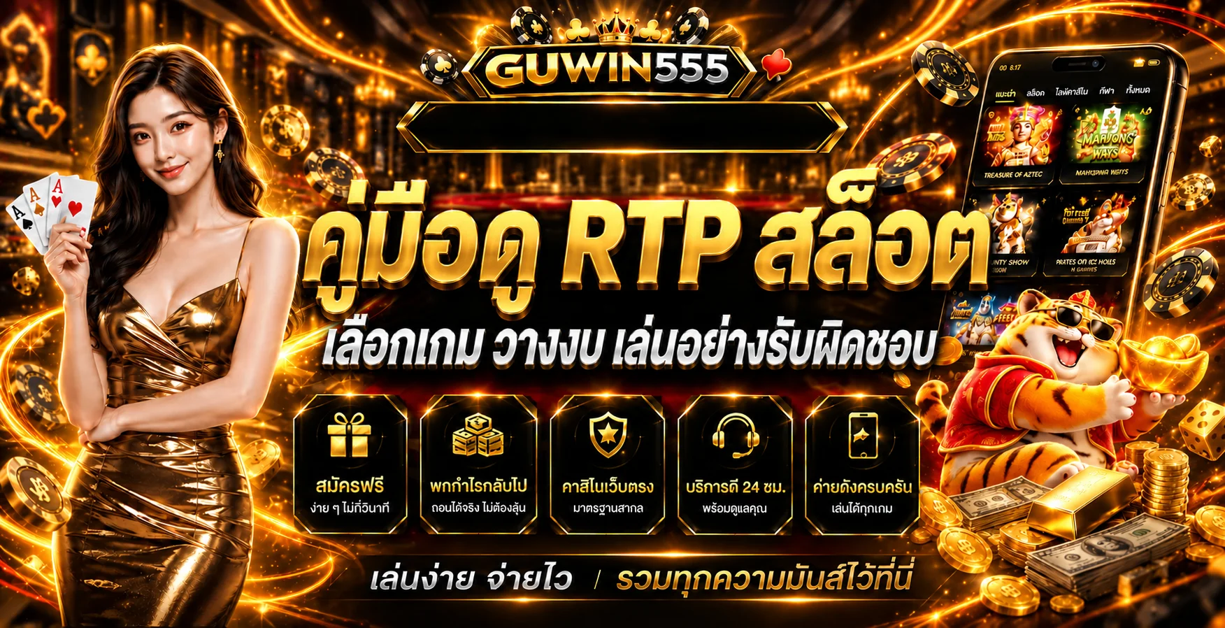 GUWIN555 คู่มือดู RTP สล็อตและวางงบก่อนเล่น